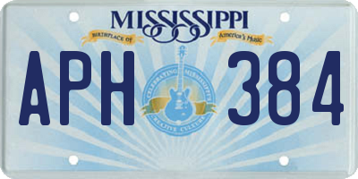 MS license plate APH384