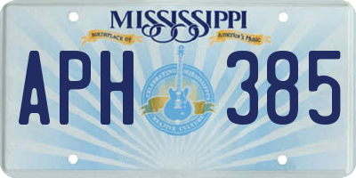 MS license plate APH385