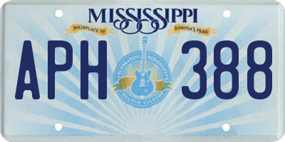 MS license plate APH388