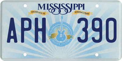 MS license plate APH390