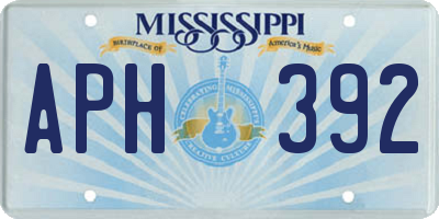 MS license plate APH392