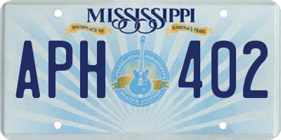 MS license plate APH402