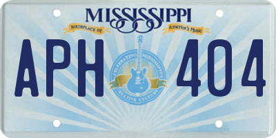 MS license plate APH404