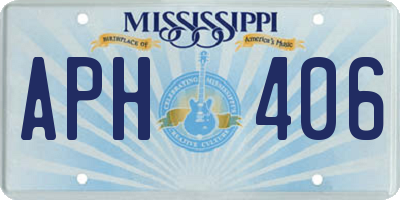 MS license plate APH406