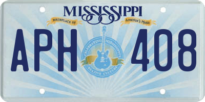 MS license plate APH408