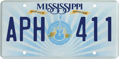 MS license plate APH411
