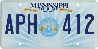 MS license plate APH412