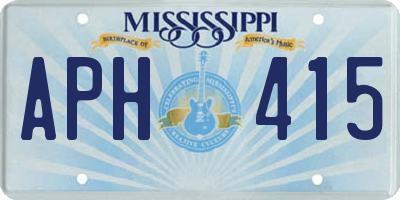 MS license plate APH415