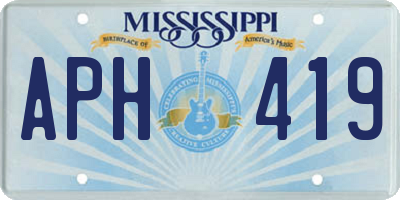 MS license plate APH419