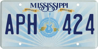 MS license plate APH424