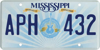 MS license plate APH432