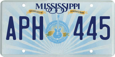 MS license plate APH445