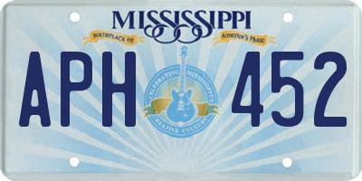MS license plate APH452