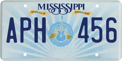 MS license plate APH456