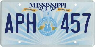 MS license plate APH457