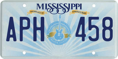MS license plate APH458