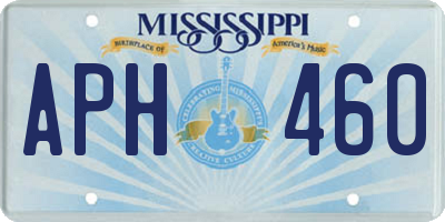 MS license plate APH460