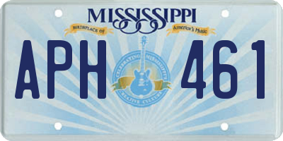 MS license plate APH461