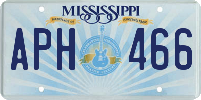 MS license plate APH466