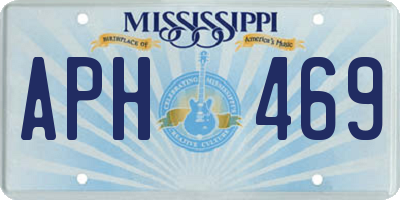 MS license plate APH469