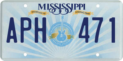 MS license plate APH471