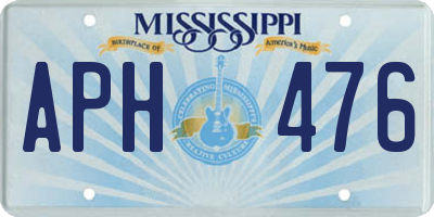 MS license plate APH476
