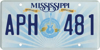 MS license plate APH481