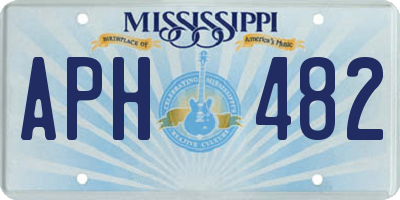 MS license plate APH482