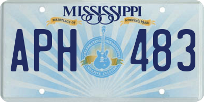 MS license plate APH483