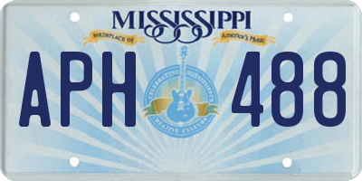 MS license plate APH488