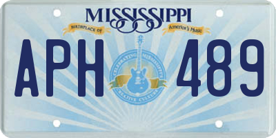 MS license plate APH489