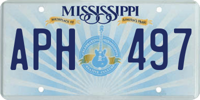 MS license plate APH497