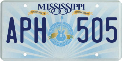 MS license plate APH505