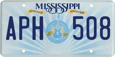 MS license plate APH508