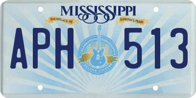 MS license plate APH513
