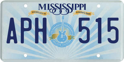 MS license plate APH515