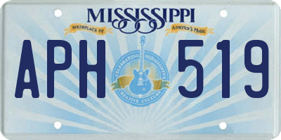 MS license plate APH519