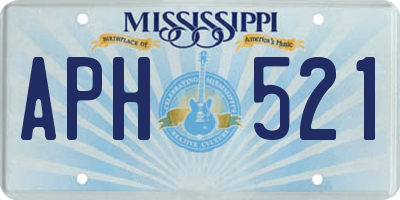 MS license plate APH521