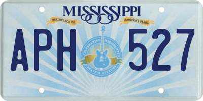 MS license plate APH527