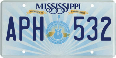 MS license plate APH532