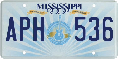 MS license plate APH536