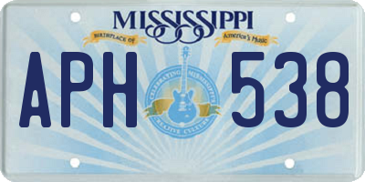 MS license plate APH538