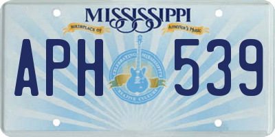 MS license plate APH539