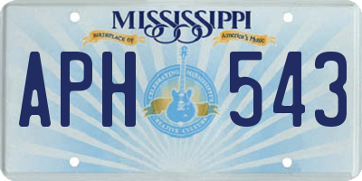 MS license plate APH543