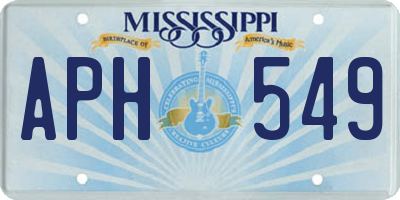 MS license plate APH549