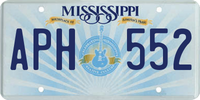 MS license plate APH552