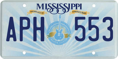 MS license plate APH553