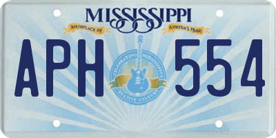 MS license plate APH554