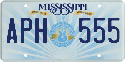 MS license plate APH555