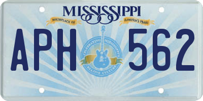 MS license plate APH562